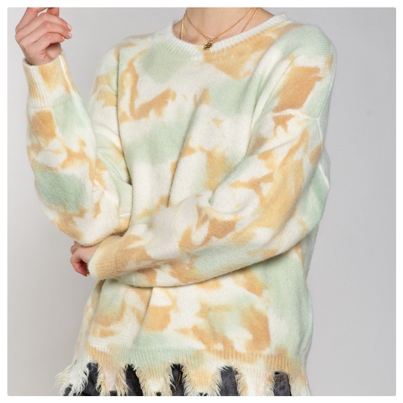 Time Flies Generation Hand Dip Distressed Sweater - Picture 5 of 11